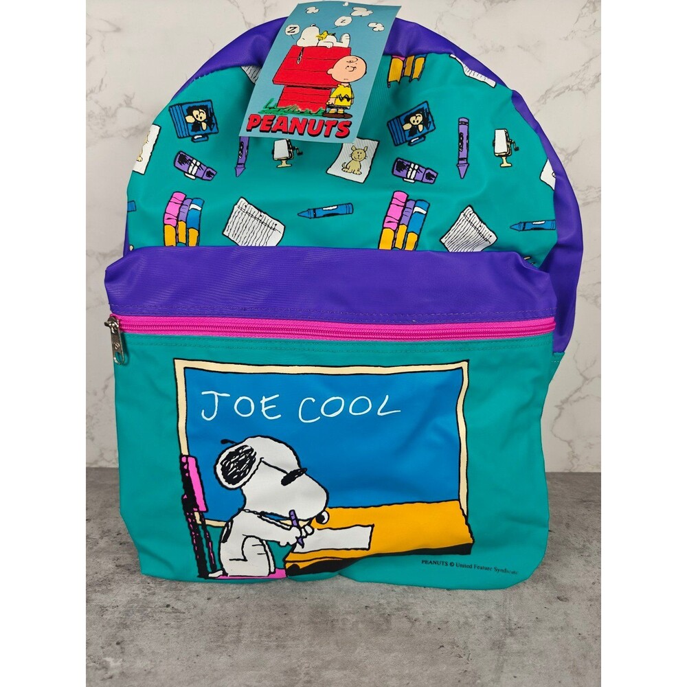 Vintage 1999 Snoopy Peanuts Joe Cool Kids Backpack NWT School